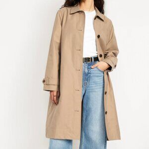 Oversized Water-Resistant Mac Coat - Old Navy, Medium
